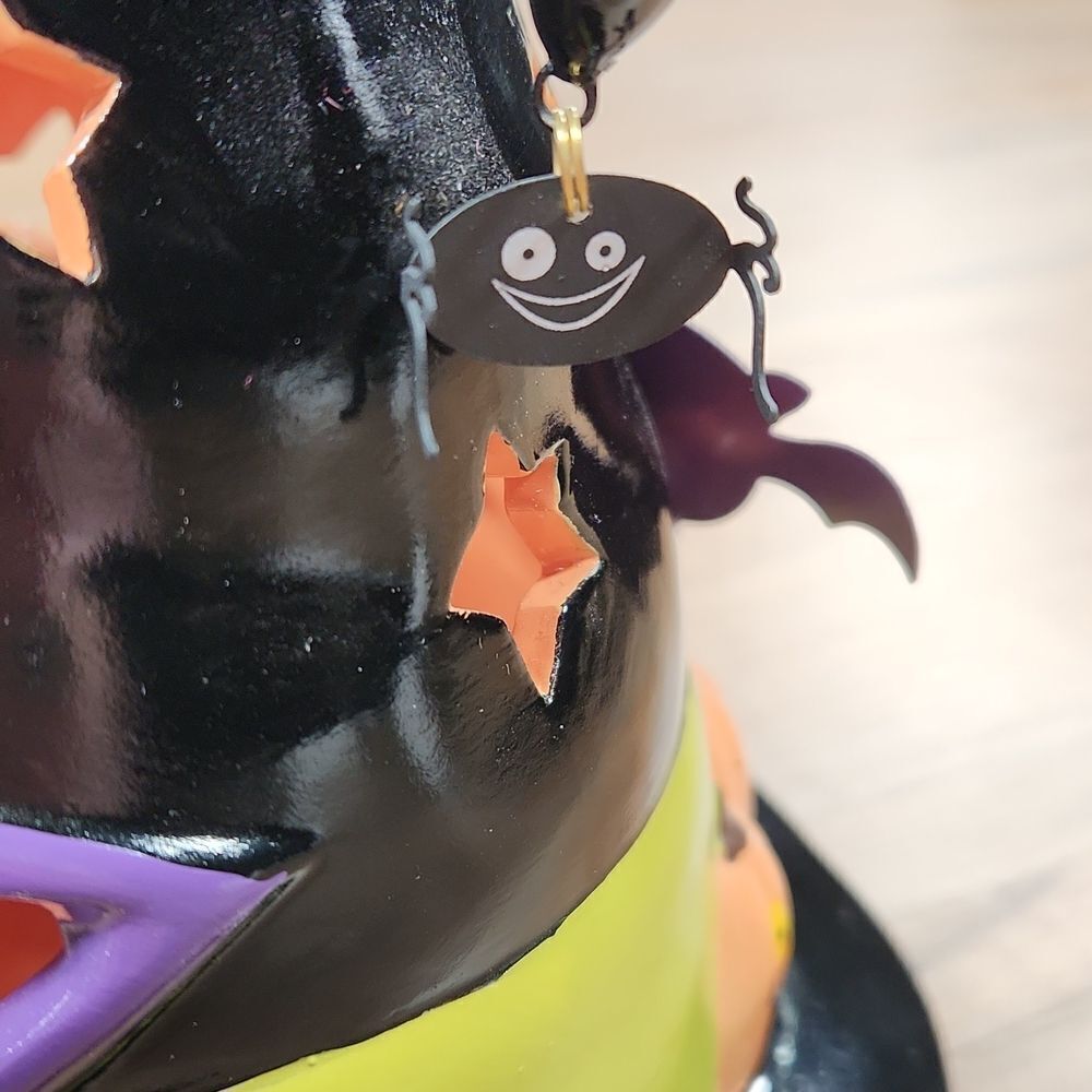 💜Partylite Black Whimsical Witch Hat Tealight Candle Holder - Picture 9 of 10